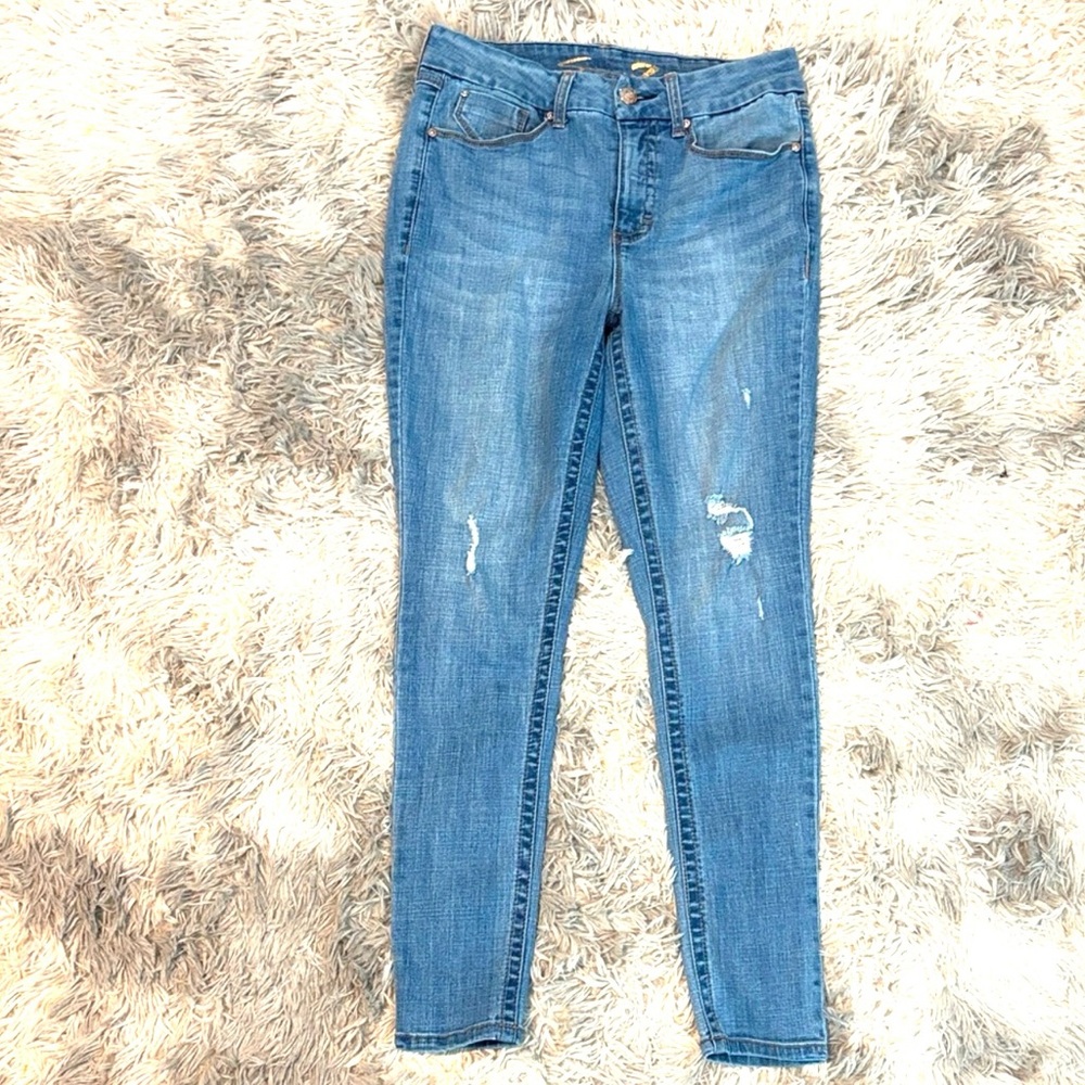 Seven 7 Tummyless High Rise Skinny Classic Blue Women's Jeans